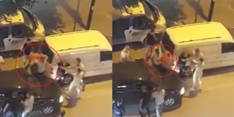 Trafikte tartıştığı kişinin başına duba fırlattı