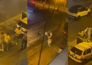 Kavga ettiler, domino taşı gibi devrildiler