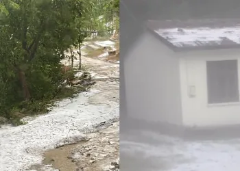 Karabük’e fındık büyüklüğünde dolu yağdı
