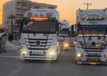 Tır şoförü damadın düğün konvoyu tırlardan oluştu