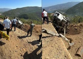 Bursa’da iki beton mikseri kafa kafaya çarpıştı