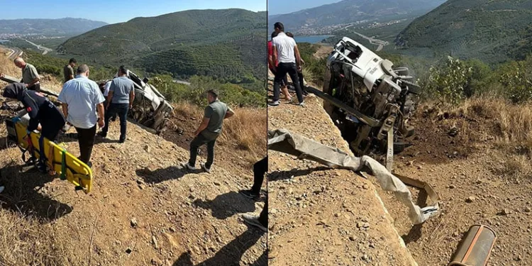 Bursa’da iki beton mikseri kafa kafaya çarpıştı