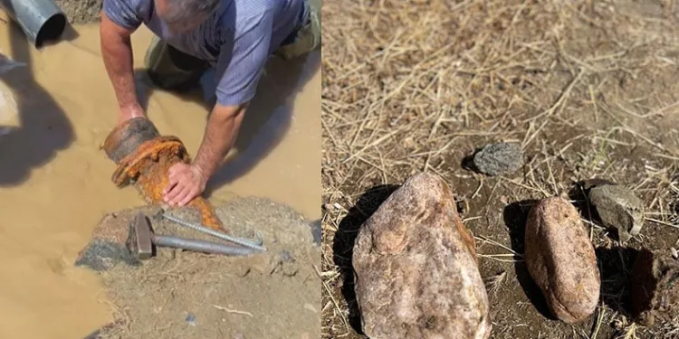 İçme suyu hattını tıkayarak mahalleyi susuz bıraktı