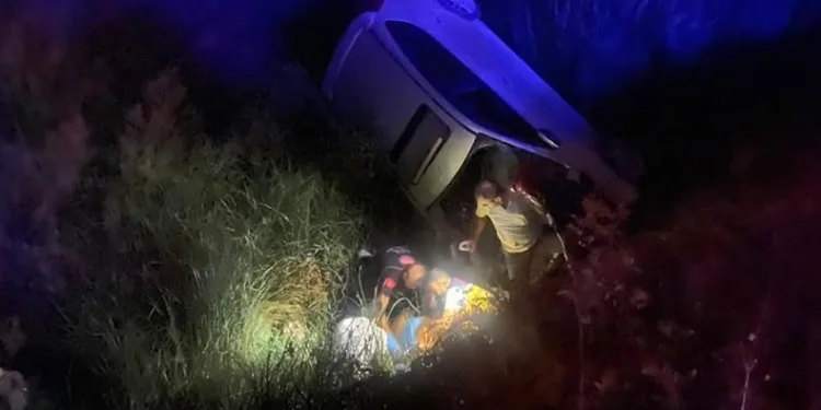 Bursa’da tarlaya uçan otomobilde can pazarı