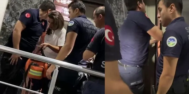 Sağlıkçıların asansörle imtihanı