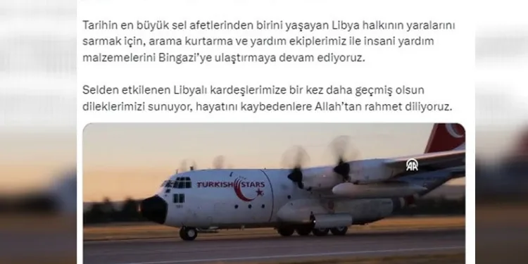 “Yardım malzemelerini Bingazi’ye ulaştırmaya devam ediyoruz”