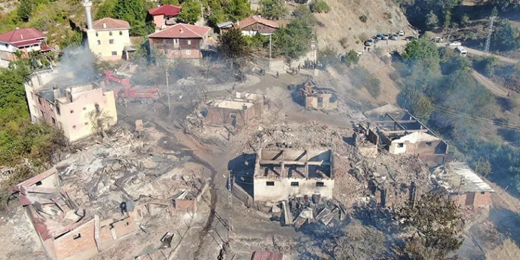 10 ev, 3 ahırın küle döndü