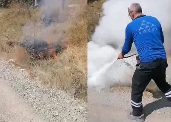 Yangını fark etti, faciayı önledi