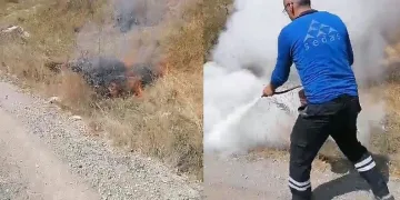 Yangını fark etti, faciayı önledi