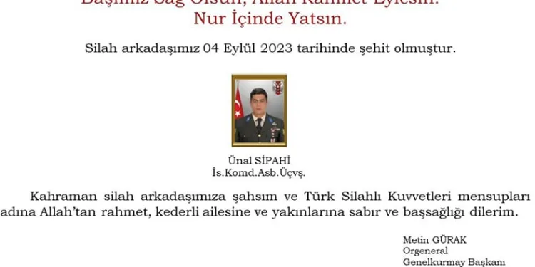 MSB: Bir asker şehit oldu