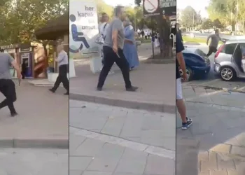 Kaza sonrası bıçakla dehşet saçtı