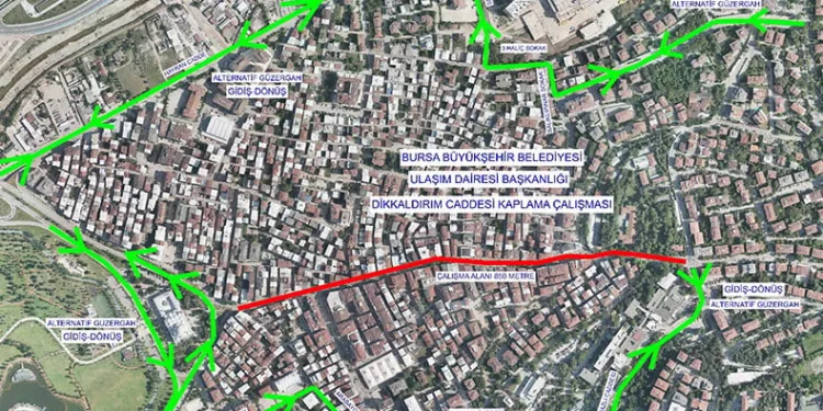 Dikkaldırım Caddesi’nde trafik düzenlemesi