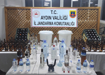 Çine’de sahte alkol baskını: 2 gözaltı