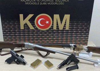 Kars’ta silah ve mühimmat ele geçirildi