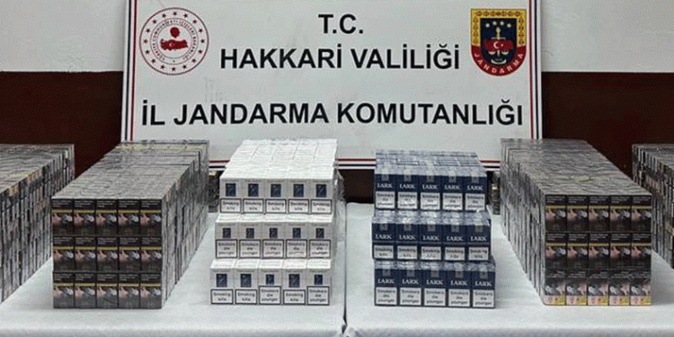 Hakkari’de binlerce paket sigara ele geçirildi