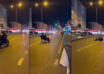 Bursa’da drift heyecanı kaza getirdi.