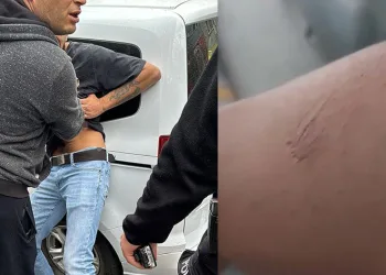 Çocuklarının gözü önünde bıçakladı