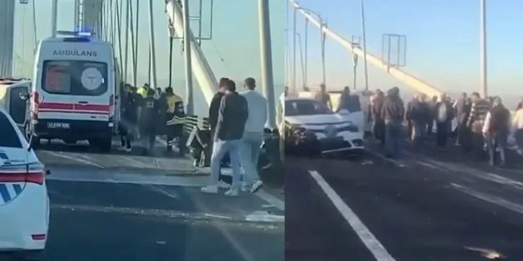 Osmangazi Köprüsü’nde kaza