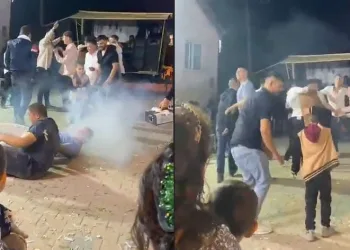 Bursa’da gençlerin ilginç dansı