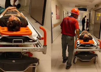 Babasına su götürürken inşattan düştü