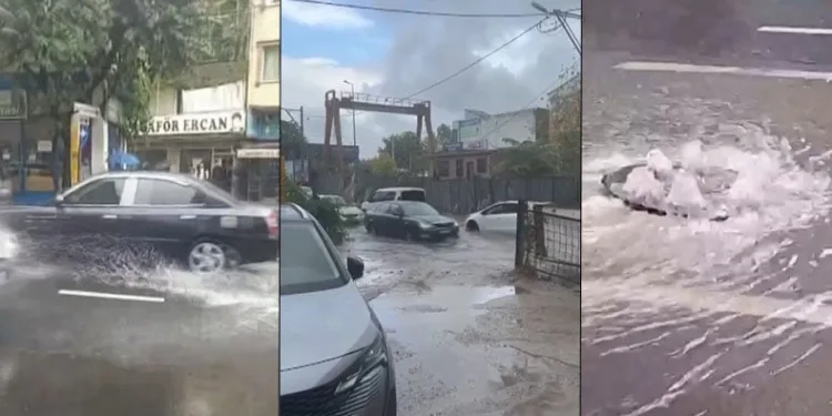Bursa’da yağış bir anda etkisini gösterdi