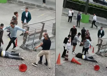 Fiyatta anlaşamadığı kiracısını sokak ortasında dövdü