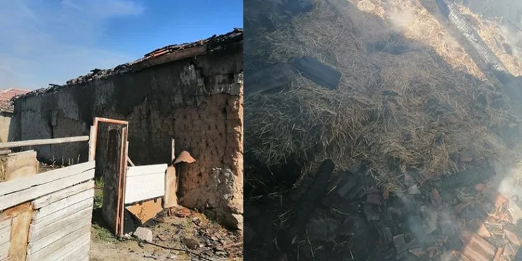 Kulu’da samanlık yangını