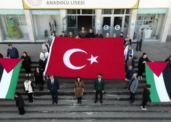 Öğrencilerden Filistin’e destek, İsrail’e tepki