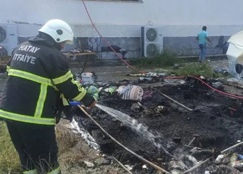 Hatay’da çadırda yangınHatay’da çadırda yangın