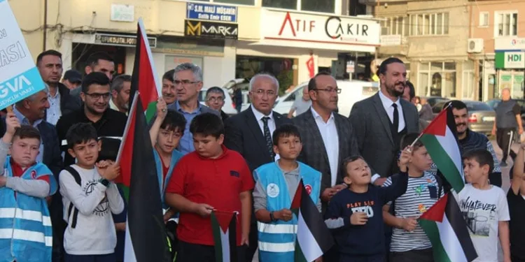 Tavşanlı’dan İsrail’e protesto