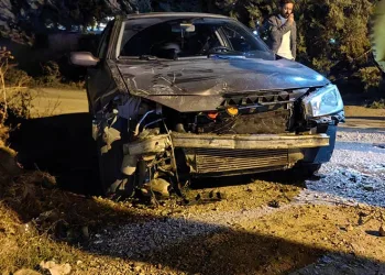 Bursa’da otomobil ağaca çarpıp devrildi