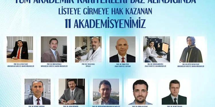 BUÜ’lü akademisyenler enler listesinde