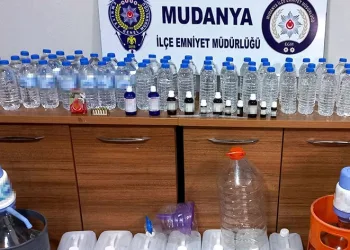 Mudanya’da sahte içki ele geçirildi
