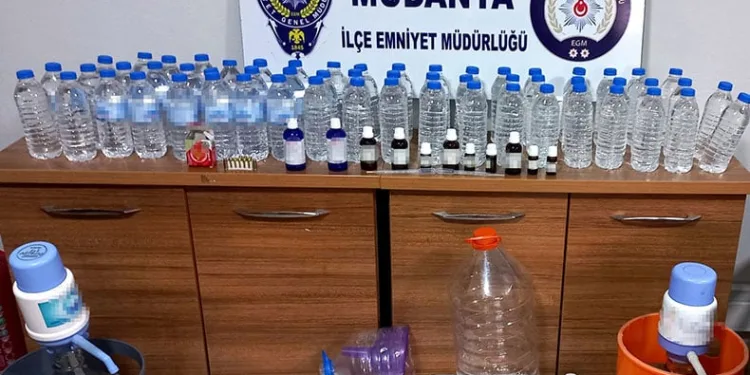 Mudanya’da sahte içki ele geçirildi