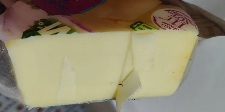 Peynirin içinden siyah cisim çıktı