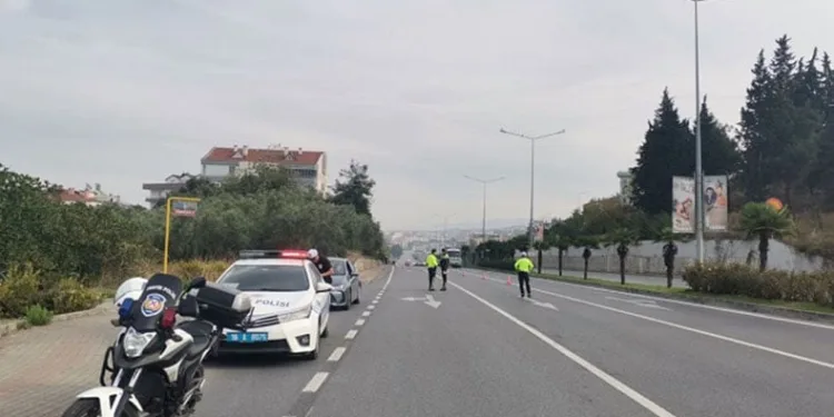 Mudanya’da radarla hız denetimi yapıldı