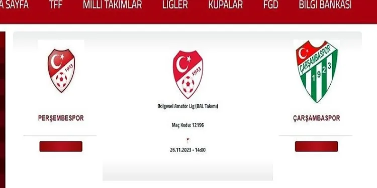 İlginç maç: Çarşambaspor-Perşembespor