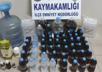 Gediz’de sahte alkol üretip sattığı iddia edilen kişi yakalandı