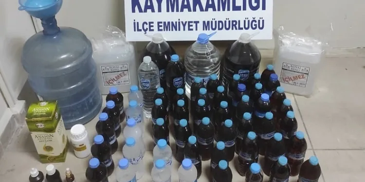 Gediz’de sahte alkol üretip sattığı iddia edilen kişi yakalandı