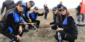 100. yılda 100 fidan dikildi