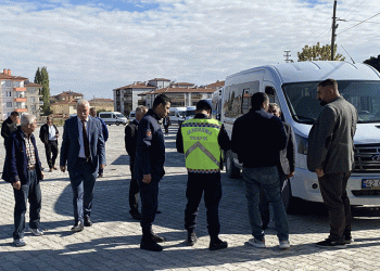 Kulu’da servis araçları denetlendi