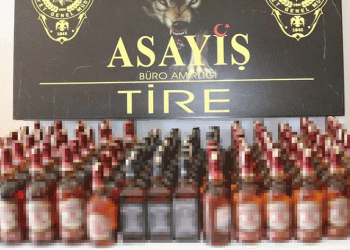 İzmir’de sahte alkol satan adrese baskın