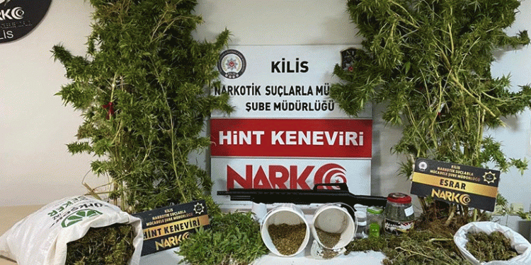 Kilis’te uyuşturucu operasyonu