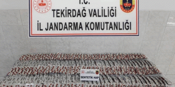 Çorlu’da binlerce sentetik hap bulundu
