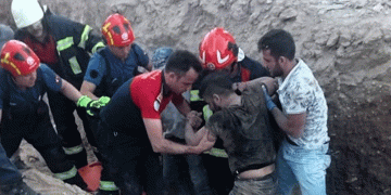 Göçük altında kalan işçi kurtarıldı