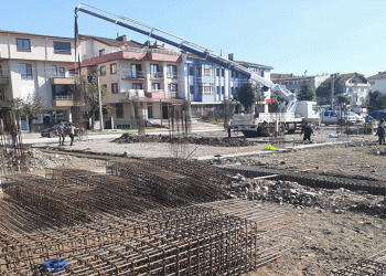 Pazaryeri inşaatının alt yapısı tamam