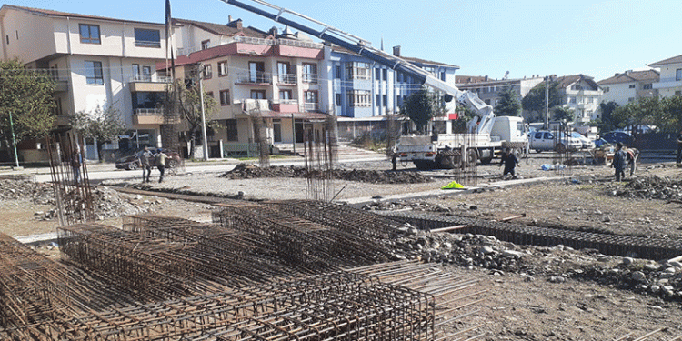 Pazaryeri inşaatının alt yapısı tamam