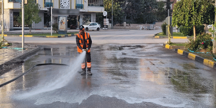 Şehirde temizlik çalışması devam ediyor