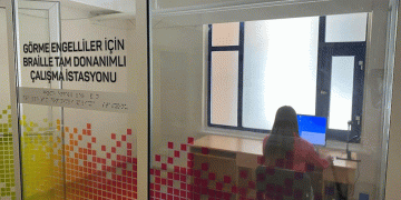 Görme engelli öğrenciler için çalışma odası