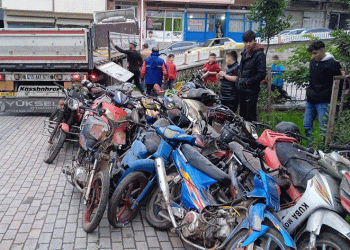 25 motosiklet geri dönüşüme gönderildi